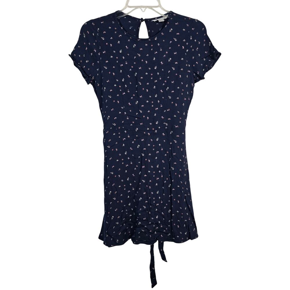 NWT American Eagle Navy Blue Floral Dress Womens XS